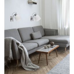 Candellux Amba kinkiet 1x40W biały/chrom 21-77028