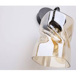 Candellux Felis kinkiet 1x60W czarny/bursztynowy 21-00163