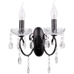 Candellux Aurora kinkiet 2x40W czarny 22-73723