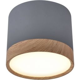 Candellux Tuba lampa podsufitowa 1x9W szary 2275925