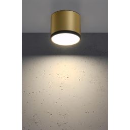 Candellux Tuba lampa podsufitowa 1x9W czarny/złoty 2275956