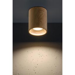 Candellux Tuba lampa podsufitowa 1x15 W drewno 2277165