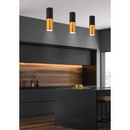 Candellux Tuba lampa podsufitowa 1x15W czarny/złoty 2281728