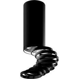 Candellux Tuba lampa podsufitowa 1x50W czarna 2282732