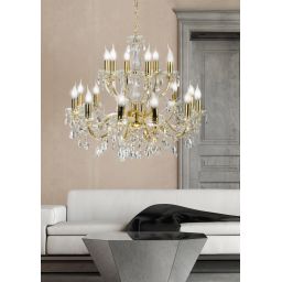 Candellux Maria Teresa lampa wisząca 18x40W złoty 30-94615