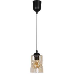 Candellux Felis lampa wisząca 1x60W czarna/bursztynowa 31-00156