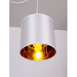 Candellux Atlanta lampa wisząca 1x40W biała/złota 31-00637