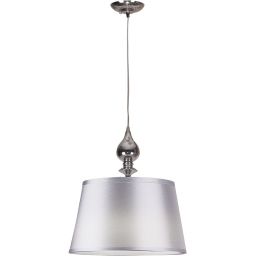Candellux Prima lampa wisząca 1x60W szara/chrom 31-03690
