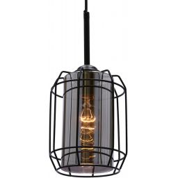 Candellux Jonera lampa wisząca 1x40W czarny/przydymiony 31-08428