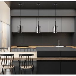 Candellux Jonera lampa wisząca 1x40W czarny/przydymiony 31-08428