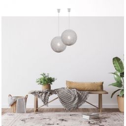 Candellux Caruba lampa wisząca 1x60W biała 31-26944