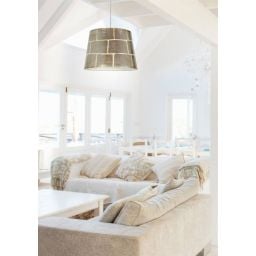 Candellux Americano lampa wisząca 1x60W beżowa/srebrna 31-32331