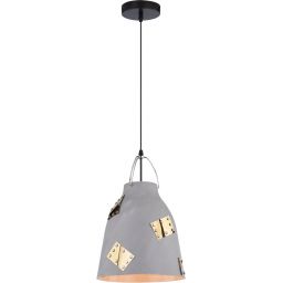 Candellux Patch lampa wisząca 1x60W szary/złoty 31-43269