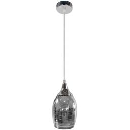 Candellux Marina lampa wisząca 1x60W chrom/szkło 31-60174
