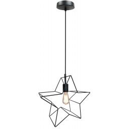 Candellux Gwiazdka lampa wisząca 1x60W czarna 31-64080