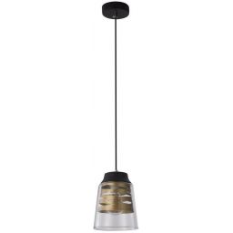 Candellux Fresno lampa wisząca 1x60W czarna/złota/przezroczysta 31-78384