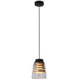 Candellux Fresno lampa wisząca 1x60W czarna/złota/przezroczysta 31-78384