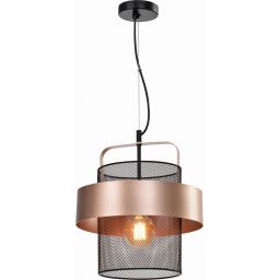 Candellux Fiba lampa wisząca 1x40W czarna/miedziana 31-78490