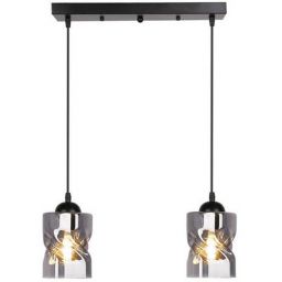 Candellux Felis lampa wisząca 2x60W czarna/przydymiona 32-00132
