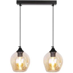 Candellux Aspa lampa wisząca 2x40W czarna/brązowa 32-00590
