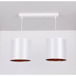 Candellux Atlanta lampa wisząca 2x40W biała/złota 32-00644