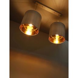 Candellux Atlanta lampa wisząca 2x40W biała/złota 32-00644