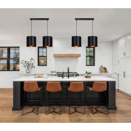 Candellux Candida lampa wisząca 2x40W czarna/złota 32-00712