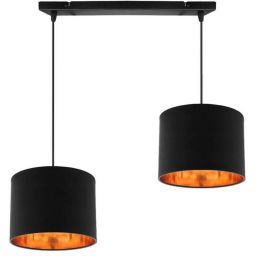 Candellux Candida lampa wisząca 2x40W czarna/złota 32-00712