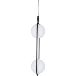 Candellux Cordel lampa wisząca 2x28W czarna/biała 32-10155