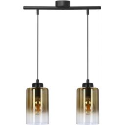 Candellux Aspra lampa wisząca 3x60W czarny/bursztynowy 32-16263