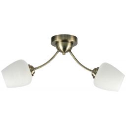 Candellux Zina lampa podsufitowa 2x40W patyna/biały 32-22578