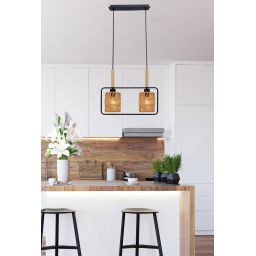 Candellux Crown lampa wisząca 2x40 W czarna 32-26774