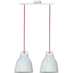Candellux Pensilvania lampa wisząca 2x60W biała 32-35813