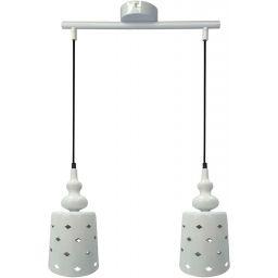 Candellux Hamp lampa wisząca 2x60W biała 32-51929