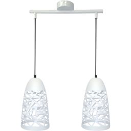 Candellux Sabrin lampa wisząca 2x60W biała 32-54869
