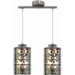 Candellux Nocturno lampa wisząca 2x40W mix kolorów/chrom 32-57693