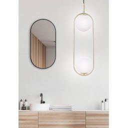 Candellux Cordel lampa wisząca 2x28W mosiądz/biały 32-73464
