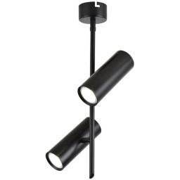 Candellux Tuba lampa podsufitowa 2x5W LED czarna 32-76267