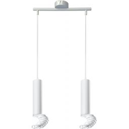Candellux Tuba lampa wisząca 2x50W biała 32-78636