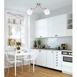 Candellux Amba lampa podsufitowa 2x40W biała/chrom 32-78698