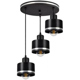 Candellux Wama lampa wisząca 3x40W czarna/chrom 33-00484