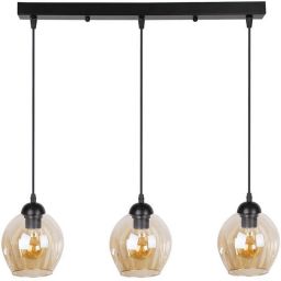 Candellux Aspa lampa wisząca 3x40W czarna/brązowa 33-00606