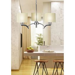 Candellux Draga lampa wisząca 3x60W kremowa/chrom 33-04208