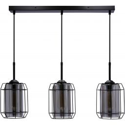 Candellux Jonera lampa wisząca 3x40W czarny/przydymiony 33-08435