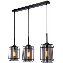 Candellux Jonera lampa wisząca 3x40W czarny/przydymiony 33-08435