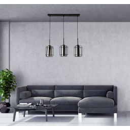 Candellux Jonera lampa wisząca 3x40W czarny/przydymiony 33-08435