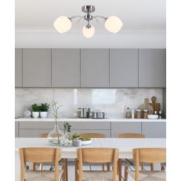 Candellux Estar lampa podsufitowa 3x40W chrom/biały 33-09432