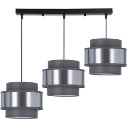 Candellux Hare lampa wisząca 3x60W chrom/szary/srebrny 33-18502
