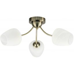 Candellux Zina lampa podsufitowa 3x40W patyna/biały 33-22585