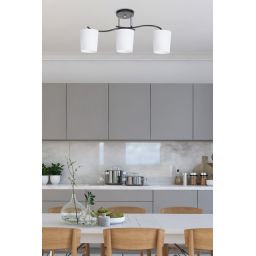 Candellux Esnyr lampa podsufitowa 3x40W chrom/czarny/biały 33-22660